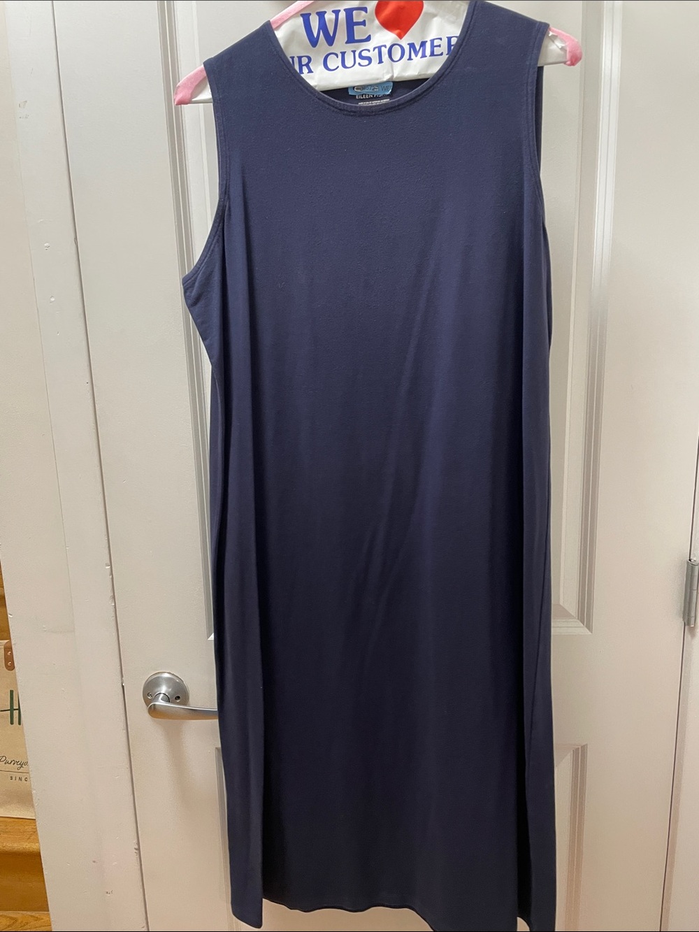 Eileen Fisher Sleeveless Midi Shift Dress - Navy